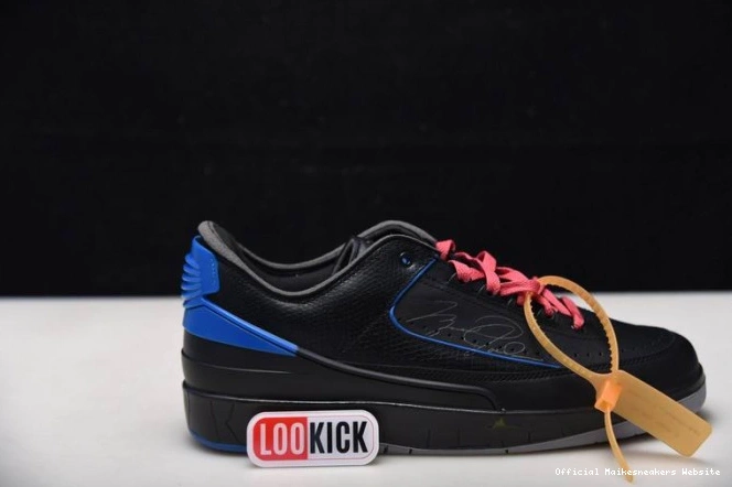 Official Maikesneakers Jordan 2 Low Blue Off-White Retro SP Black DJ4375-004 0802